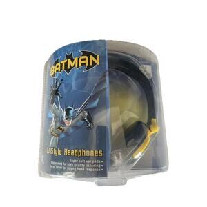 Ihip DJ Style Batman Head Phones Black/Yellow New Audio Jack Portable Music
